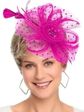 Kentucky Derby Fascinator Hat Beautiful Color Tea Party Derby Pink